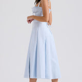 AURORA - LACE-UP CORSET MIDI DRESS