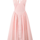Romina | Plaid Print Midi Dress