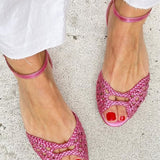 Isadora | Golden Woven Sandals