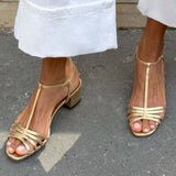 Allegra | Golden Sandals for Everyday Elegance