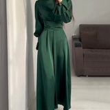 ItalianFrost - Satin Maxi Dress
