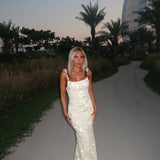 LILY - Floral Maxi Dress With Adjustable Straps
