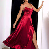 Alessia™ | Satin Maxi Dress