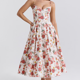 Luce - Satin Tulle Midi Dress