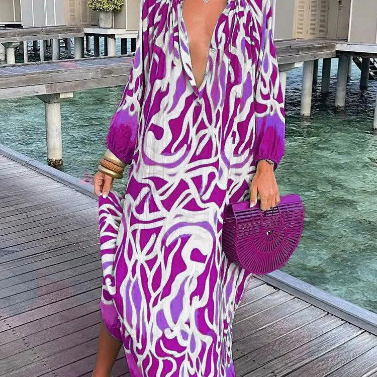Bea - V Neck Maxi Dress