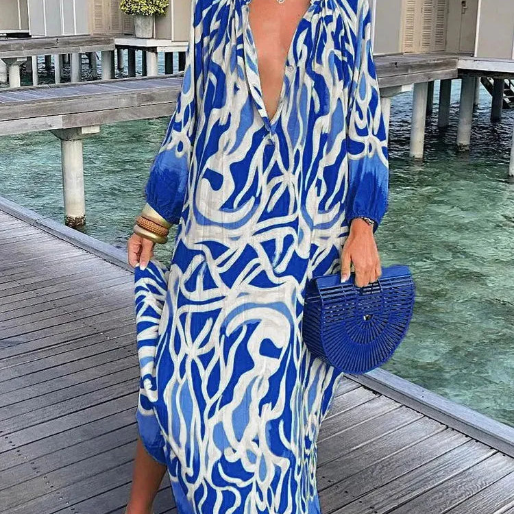 Bea - V Neck Maxi Dress