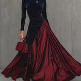 Cara | Velvet & Satin Gown