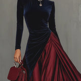 Cara | Velvet & Satin Gown