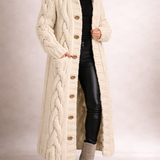 Karin - Elegant Cozy Coat with Tummy Coverage