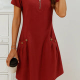 MARIELLA | Summer dress with elegant zip, practical pockets, and everyday comfort
