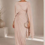 Lyssa – Pleated Drape Maxi Dress