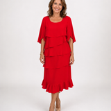 Anna | Elegant Ruffle Midi Dress