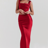 AMARI - BRONZÉ CORSET MAXI SKIRT