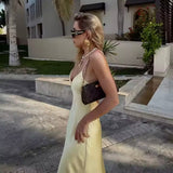 Nikka - Long Satin Slip Maxi Dress