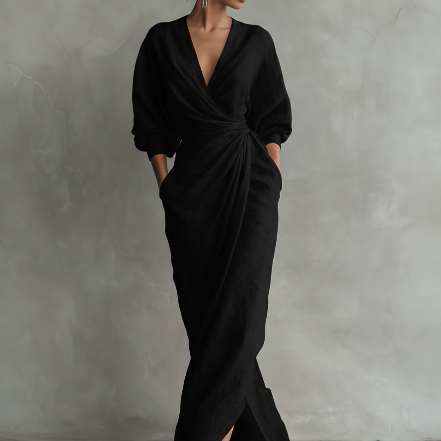 Julianna | Minimalist Wrap Maxi Dress