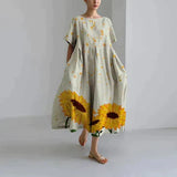Calliope - Elegant Floral Print Dress