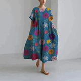 Calliope - Elegant Floral Print Dress