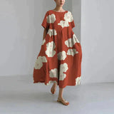 Calliope - Elegant Floral Print Dress