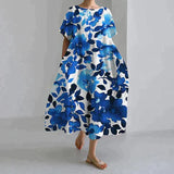 Calliope - Elegant Floral Print Dress