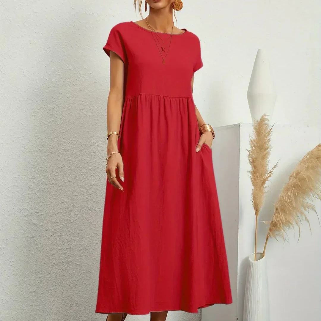 Gabrielle | Flowing Midi Dress with Timeless Elegance