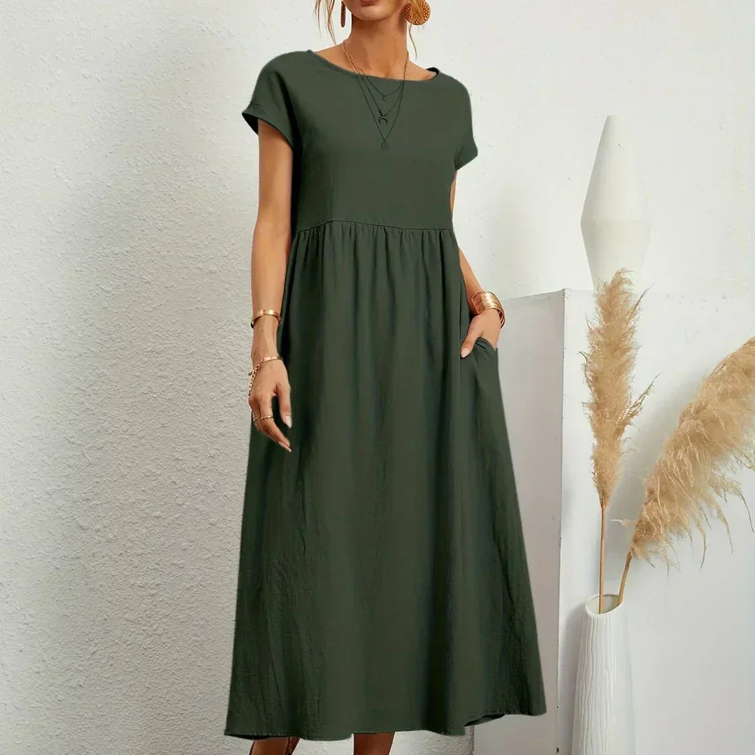 Gabrielle | Flowing Midi Dress with Timeless Elegance