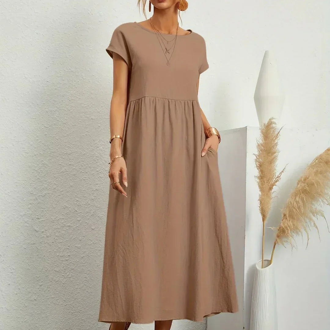 Gabrielle | Flowing Midi Dress with Timeless Elegance