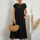 Gabrielle | Flowing Midi Dress with Timeless Elegance
