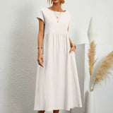 Gabrielle | Flowing Midi Dress with Timeless Elegance