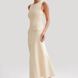 Fiona | Knit Sleeveless Maxi Dress