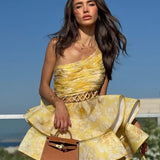 Daphne | Floral One Shoulder Mini Dress