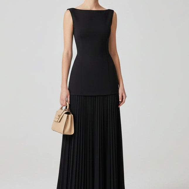 Serena | Pleated Maxi Dress Set