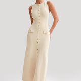 Fiona | Knit Sleeveless Maxi Dress