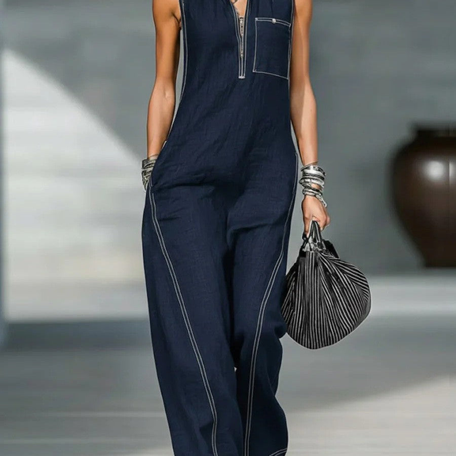 Jamie | Minimalist Sleeveless Relaxed Jumpsuit