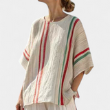 Truvane | Comfortable Boho Print Blouse & Loose-Fit Pants