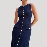 Fiona | Knit Sleeveless Maxi Dress