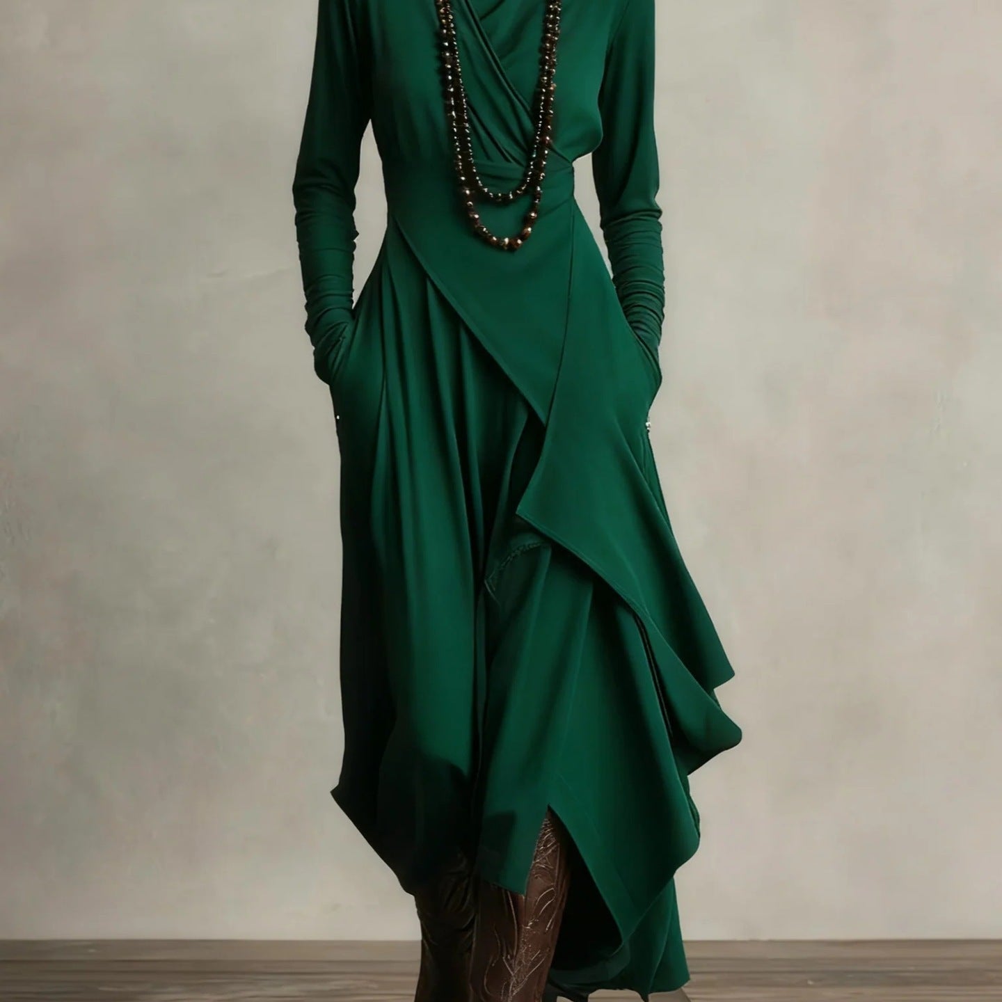 Natalie | Elegant Draped Dress