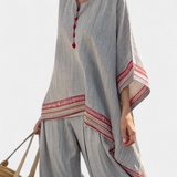Daelric | Sophisticated Asymmetrical Blouse & Ethnic Wide-Leg Pants