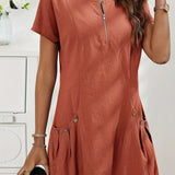 MARIELLA | Summer dress with elegant zip, practical pockets, and everyday comfort