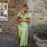 Eleonore™ | The Satin Dress with V-Neck