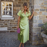 Eleonore™ | The Satin Dress with V-Neck