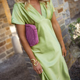 Eleonore™ | The Satin Dress with V-Neck