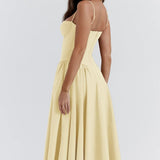Nina - Sleeveless Corset Midi Dress