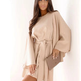 Cora - Elegant Solid Long-Sleeve Dress