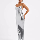 Hayden™ | Metallic maxi dress