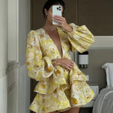 Raelynn - Floral Ruffle Mini Dress