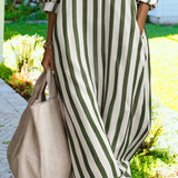 Aira | Casual Striped Loose Fit Maxi Shirt Dress