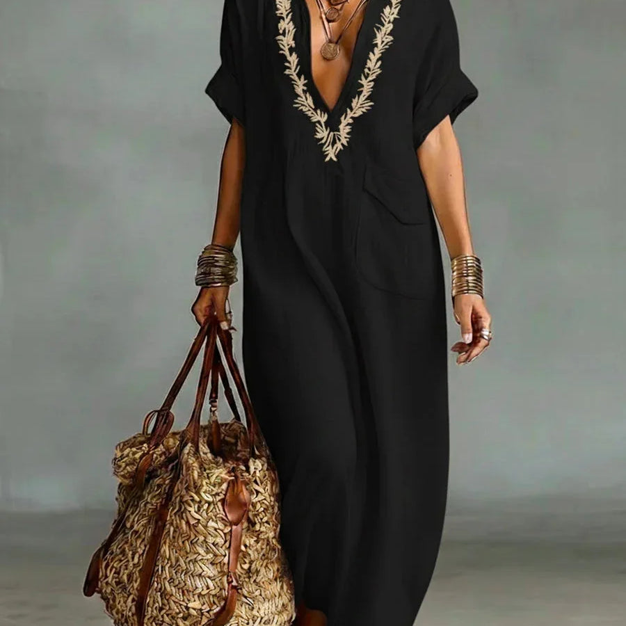 Marta | Bohemian Maxi Dress with Floral Print