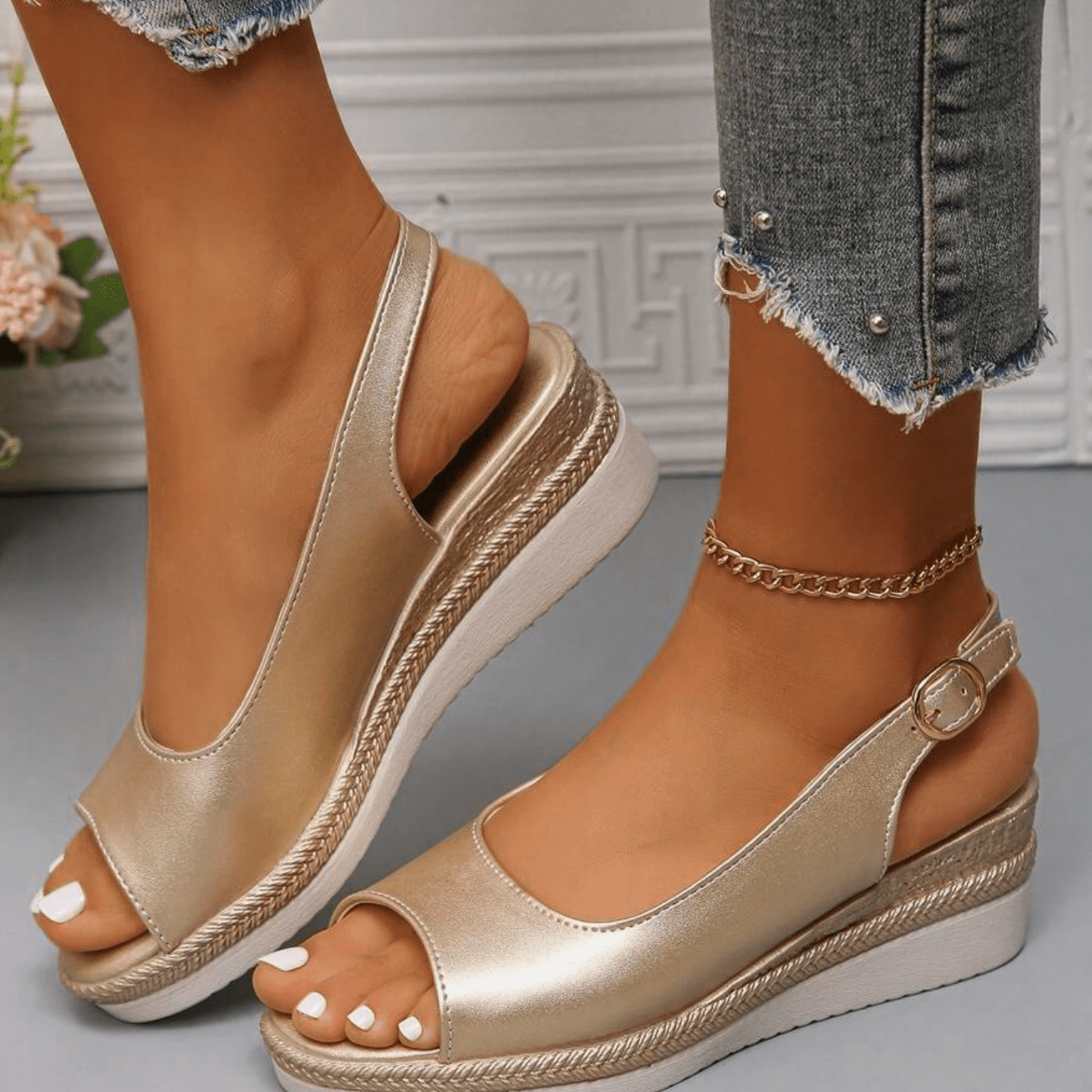 Chelsea | Orthopedic Slingback Espadrille Sandals