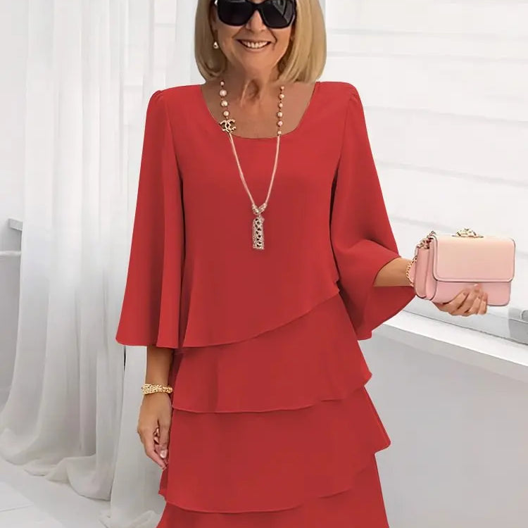 Élise | Elegant flowing dress with ruffles