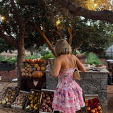 Cecilia | Strapless Floral Dress